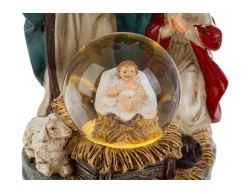 Natività in Resina con Sfera di Neve LED 10x9,5x15 cm – Decorazione Natalizia Le Stelle su Bomboniere Dolci Emozioni
