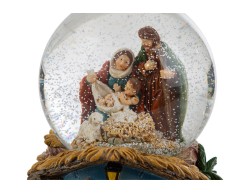 Carillon Natalizio Sacra Famiglia con Sfera di Neve 11,5x14 cm – Decorazione Natalizia Le Stelle su Bomboniere Dolci Emozioni