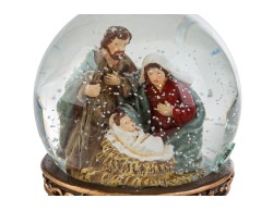 Sfera con Neve Sacra Famiglia 7,5x6,5x9 cm – Decorazione Natalizia Le Stelle su Bomboniere Dolci Emozioni