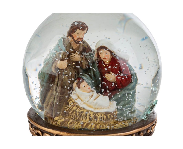 Sfera con Neve Sacra Famiglia 7,5x6,5x9 cm – Decorazione Natalizia Le Stelle su Bomboniere Dolci Emozioni