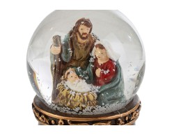 Sfera con Neve Sacra Famiglia 4,5x6,5 cm – Decorazione Natalizia Le Stelle su Bomboniere Dolci Emozioni
