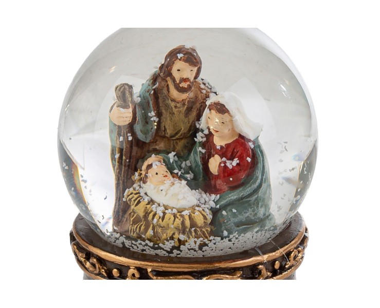 Sfera con Neve Sacra Famiglia 4,5x6,5 cm – Decorazione Natalizia Le Stelle su Bomboniere Dolci Emozioni