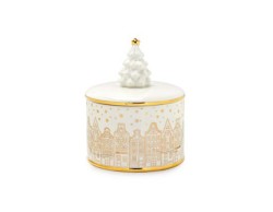 Scatola in Ceramica con Coperchio Albero 15,5x19 cm  Marca FADE