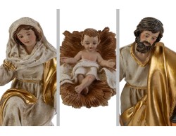 Set Presepe 8 Pezzi in Resina Natività Completa Oro e Avorio – Decorazione Natalizia Le Stelle su Bomboniere Dolci Emozioni