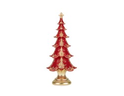 Albero Rosso Decorativo in Resina 18 x 42