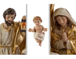Natività in Resina Gold 14x11x20,5 cm – Decorazione Natalizia Le Stelle su Bomboniere Dolci Emozioni