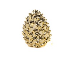 Pigna Decorativa in Porcellana Oro  6,5 cm