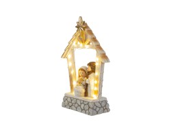 Capanna Sacra Famiglia con LED in Resina 13,5x4,5x18 cm – Decorazione Natalizia Le Stelle su Bomboniere Dolci Emozioni