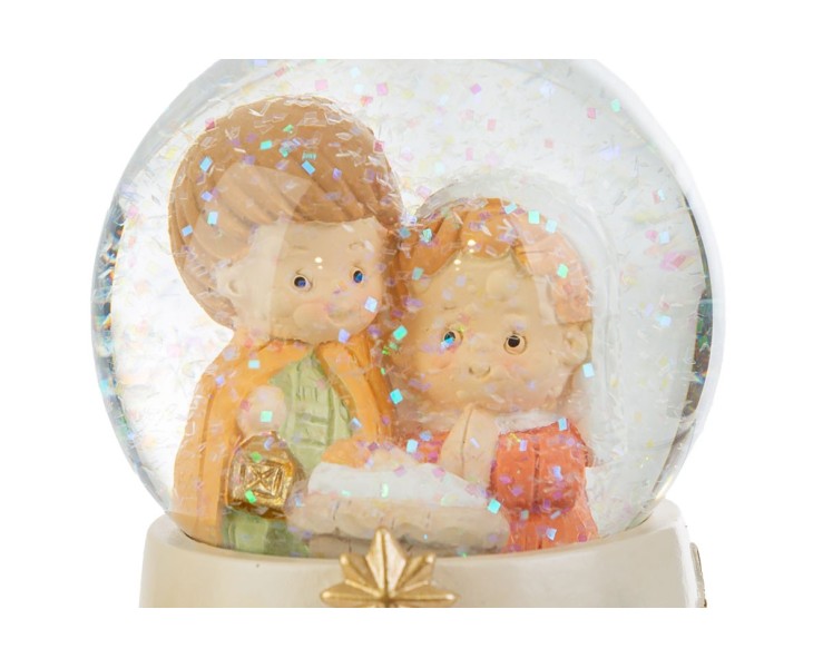 Sfera di Neve in Vetro Sacra Famiglia Bimbi 9x6,5x9 cm – Decorazione Natalizia Le Stelle su Bomboniere Dolci Emozioni