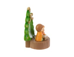 Albero Sacra Famiglia Bimbi in Resina 5,5x5,5x9 cm – Decorazione Natalizia Le Stelle su Bomboniere Dolci Emozioni
