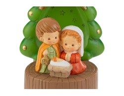 Albero Sacra Famiglia Bimbi in Resina 5,5x5,5x9 cm – Decorazione Natalizia Le Stelle su Bomboniere Dolci Emozioni