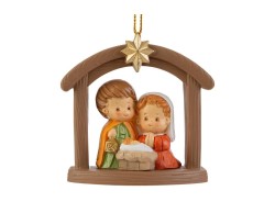Appendino Sacra Famiglia Bimbi in Resina 6x3x6,5 cm – Decorazione Natalizia Le Stelle