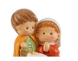 Calamita Sacra Famiglia Bimbi in Resina 5,5x3x5,5 cm – Decorazione Natalizia Le Stelle su Bomboniere Dolci Emozioni
