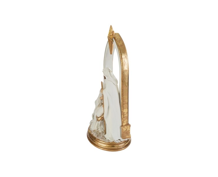 Sacra Famiglia in Resina Bianca e Oro 24x18x46 cm – Decorazione Natalizia Le Stelle su Bomboniere Dolci Emozioni