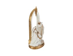 Sacra Famiglia in Resina Bianca e Oro 24x18x46 cm – Decorazione Natalizia Le Stelle su Bomboniere Dolci Emozioni