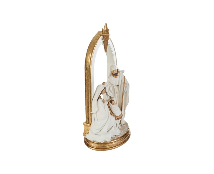 Sacra Famiglia in Resina Bianca e Oro 24x18x46 cm – Decorazione Natalizia Le Stelle su Bomboniere Dolci Emozioni