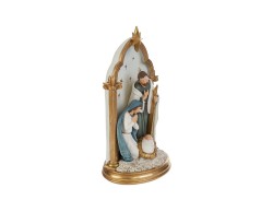 Sacra Famiglia in Resina con Arcata Dorata 17,5x13x30 cm – Decorazione Natalizia Le Stelle su Bomboniere Dolci Emozioni