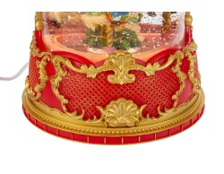 Giostra Natalizia Musicale e Illuminata 14x21 cm con Sfera di Neve - Carillon USB/Batteria – Decorazione Natalizia Le Stelle su Bomboniere Dolci Emozioni