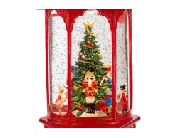 Lanterna Natalizia con Luci e Neve In Movimento 12,5x11x32,5 cm – Decorazione Natalizia Le Stelle su Bomboniere Dolci Emozioni