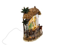 Presepe con Luci e Neve In Movimento 20x10x20 cm – Decorazione Natalizia Le Stelle su Bomboniere Dolci Emozioni