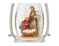 Lanterna Natalizia Bianca con Sacra Famiglia 12,5x29 cm – Decorazione Natalizia Le Stelle su Bomboniere Dolci Emozioni