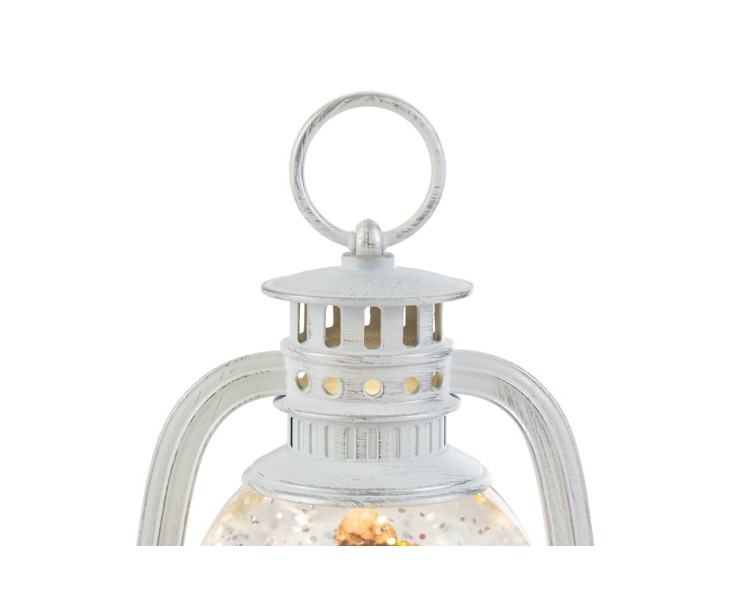 Lanterna Natalizia Bianca da Tavolo 10,5x17 cm – Decorazione Natalizia Le Stelle su Bomboniere Dolci Emozioni