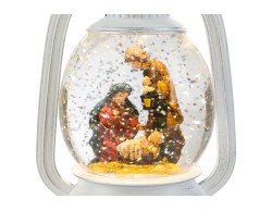Lanterna Natalizia Bianca da Tavolo 10,5x17 cm – Decorazione Natalizia Le Stelle su Bomboniere Dolci Emozioni