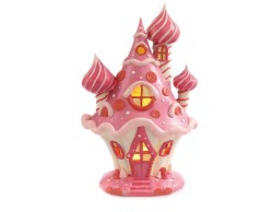 Casetta a forma di Dolce con Meringhe  con Luce Resina