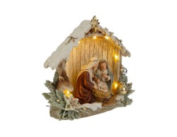Capanna della Sacra Famiglia in Resina 18x6,5x16 cm – Decorazione Natalizia Le Stelle su Bomboniere Dolci Emozioni