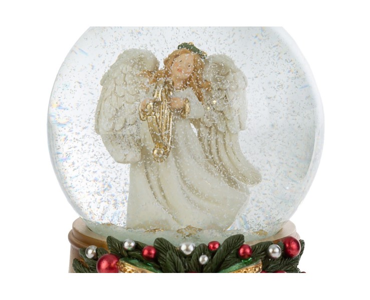 Carillon Sfera di Neve Angelo Natalizio 10x14 cm – Decorazione Natalizia Le Stelle su Bomboniere Dolci Emozioni