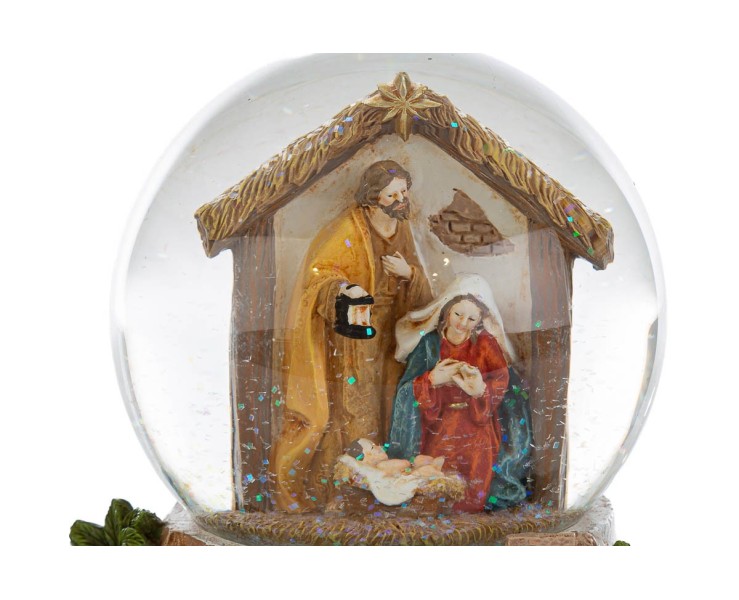 Carillon Sfera di Neve Natività 11x11x14,5 cm – Decorazione Natalizia Le Stelle su Bomboniere Dolci Emozioni