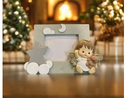 Portafoto in Resina con Angioletto 19x12,5 cm Marca Margot