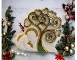 Sacra Famiglia con Albero della Vita - Marca Bongelli, Codice MM2382/1R, Dimensioni 12x9 cm