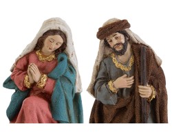 Set Presepe 8 Pezzi Natività Tradizionale in Resina h 20 cm – Decorazione Natalizia Le Stelle su Bomboniere Dolci Emozioni