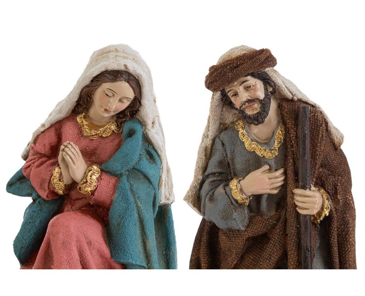 Set Presepe 8 Pezzi Natività Tradizionale in Resina h 20 cm – Decorazione Natalizia Le Stelle su Bomboniere Dolci Emozioni