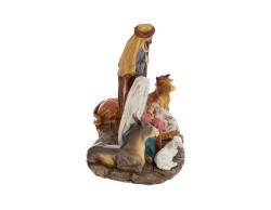Scultura Natività Monoblocco in Resina con Animali 26x15,5x25,5 cm – Decorazione Natalizia Le Stelle su Bomboniere Dolci Emozioni