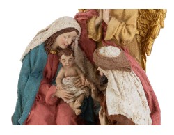 Scultura Natività Monoblocco con Angelo in Resina 15,5x10x20 cm – Decorazione Natalizia Le Stelle su Bomboniere Dolci Emozioni
