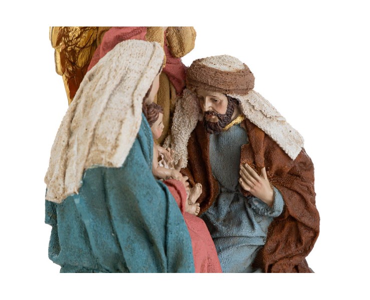 Scultura Natività Monoblocco con Angelo in Resina 15,5x10x20 cm – Decorazione Natalizia Le Stelle su Bomboniere Dolci Emozioni