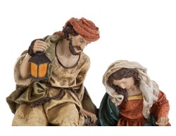 Scultura Natività Monoblocco in Resina con Lanterna 17,5x12x19 cm – Decorazione Natalizia Le Stelle su Bomboniere Dolci Emozioni