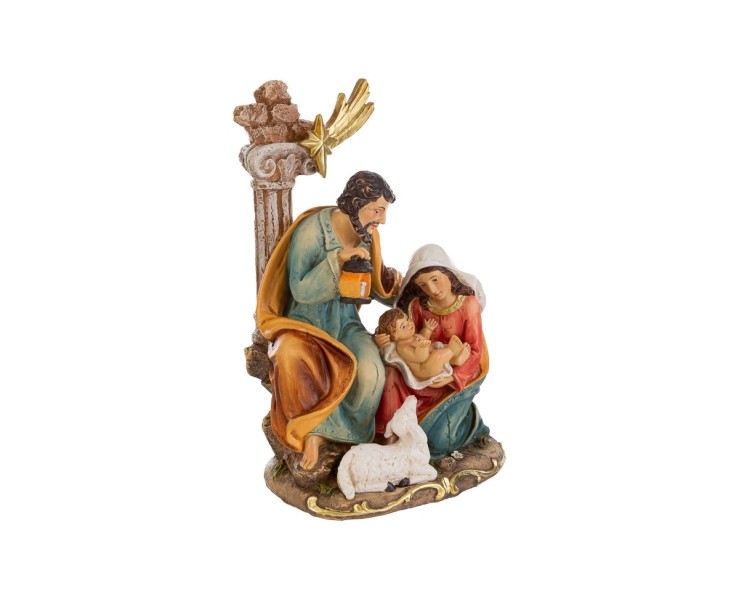Scultura Natività Monoblocco in Resina con Stella Cometa 15x10x23 cm – Decorazione Natalizia Le Stelle su Bomboniere Dolci Emozioni