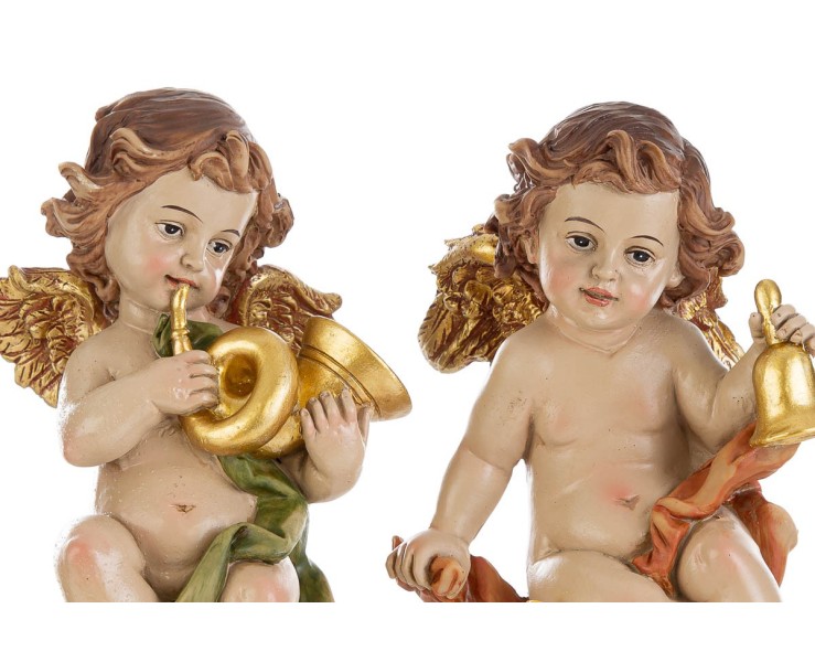 Statuine Angeli Musicanti in Resina 10x10x21 cm – Decorazione Natalizia Le Stelle su Bomboniere Dolci Emozioni