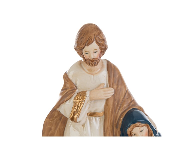 Statuina Natività in Porcellana 13,5x10x23 cm – Decorazione Natalizia Le Stelle su Bomboniere Dolci Emozioni