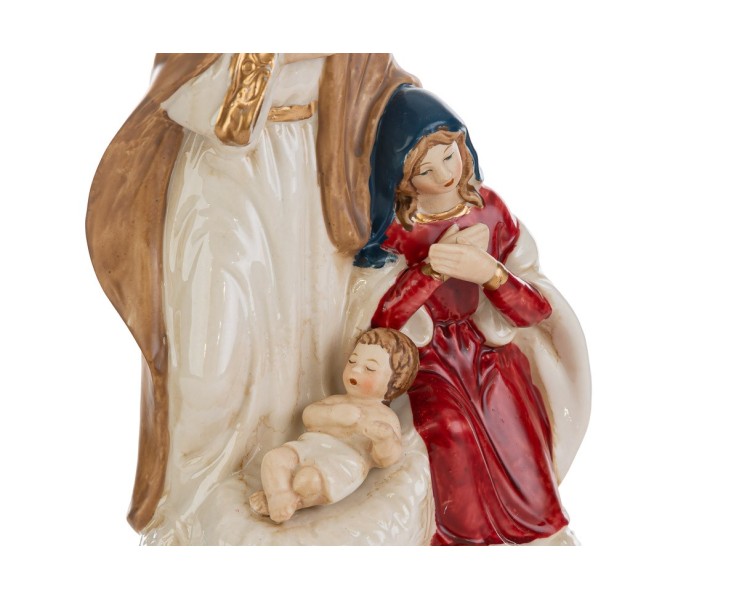 Statuina Natività in Porcellana 13,5x10x23 cm – Decorazione Natalizia Le Stelle su Bomboniere Dolci Emozioni