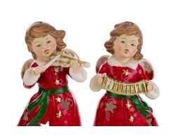 Angelo Natalizio in Porcellana Rossa con LED  4 varianti assortite – Decorazione Natalizia Le Stelle su Bomboniere Dolci Emozioni