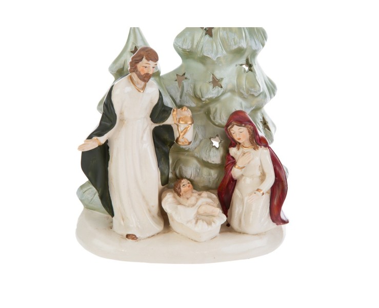 Portacandela Presepe con Albero di Natale Traforato – Decorazione Natalizia Le Stelle su Bomboniere Dolci Emozioni