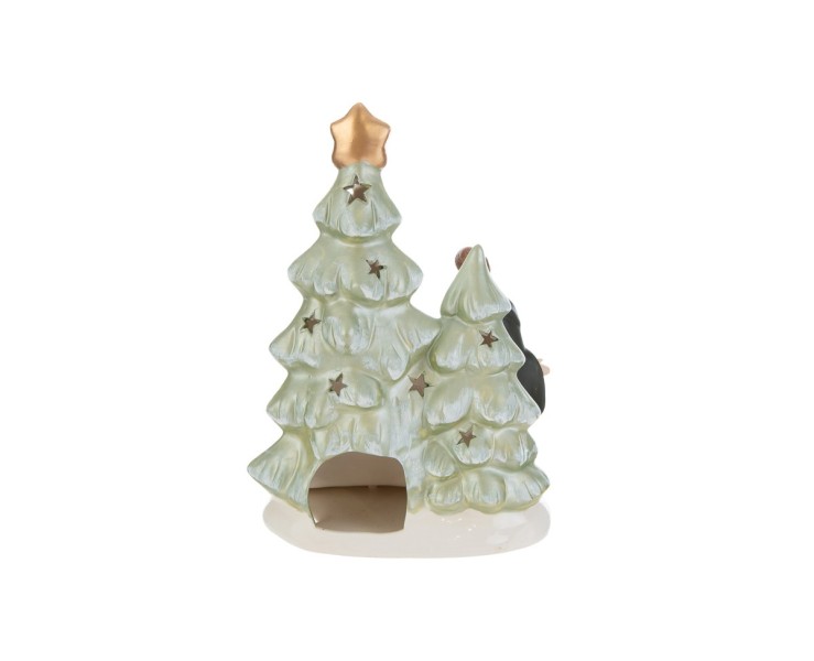 Portacandela Presepe con Albero di Natale Traforato – Decorazione Natalizia Le Stelle su Bomboniere Dolci Emozioni