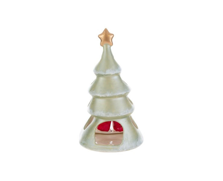 Portacandela Sacra Famiglia Albero Natalizio con Stella Dorata – Decorazione Natalizia Le Stelle su Bomboniere Dolci Emozioni