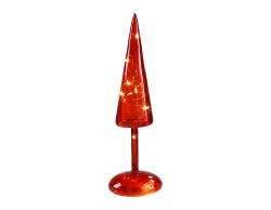 Abete LED Mascagni Casa in vetro 9,5 x 33 cm