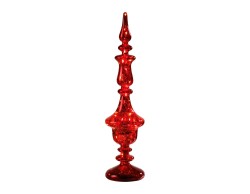 Decorazione LED Mascagni Casa in vetro rosso 11 x 46 cm codice MC3209(RO)