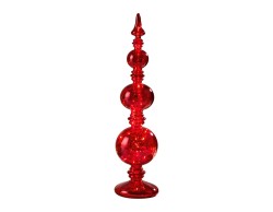 Decorazione LED Mascagni Casa in vetro rosso 11 x 46 cm codice MC3210(RO)